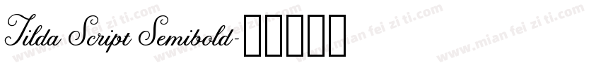 Tilda Script Semibold字体转换